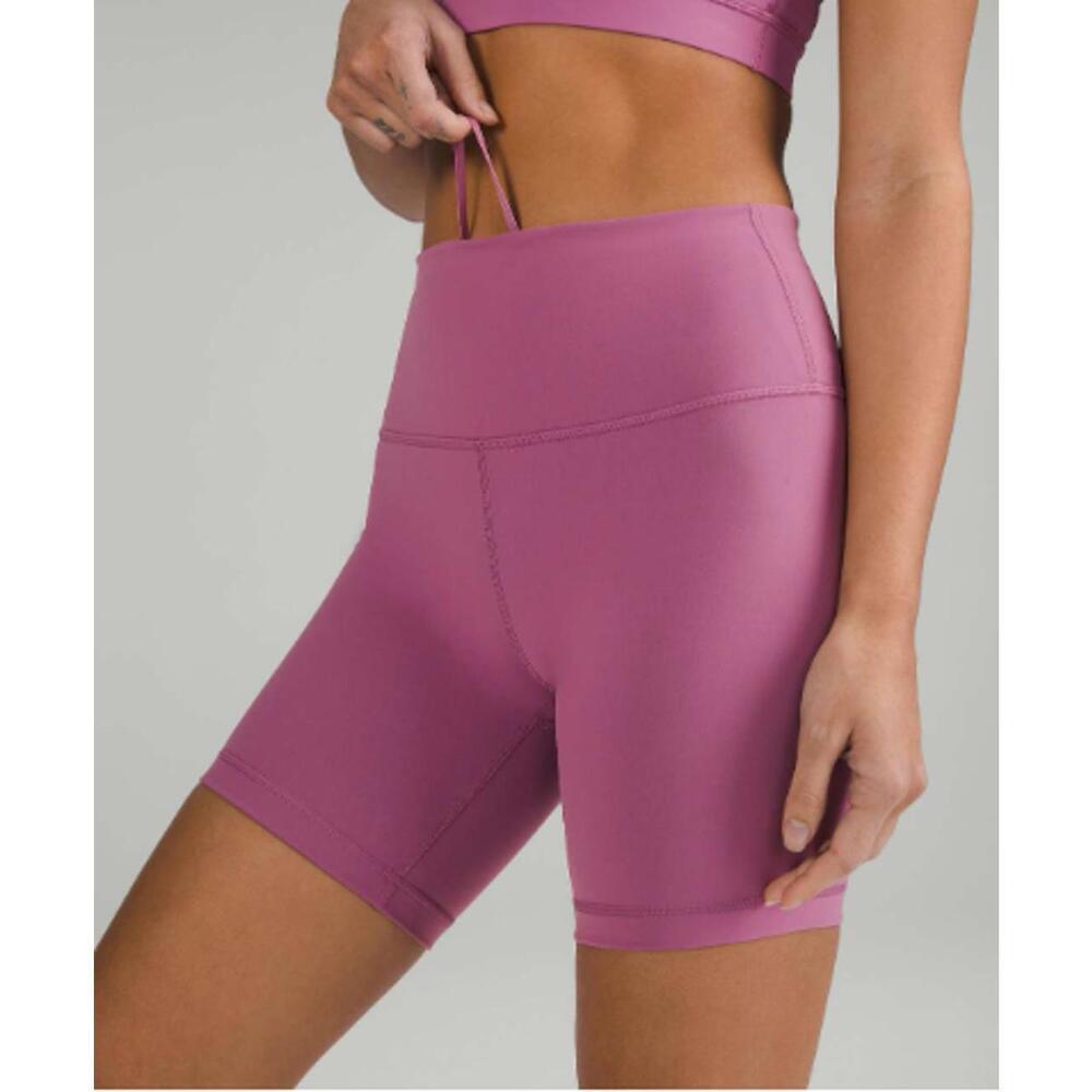 EUC Lululemon Wunder Train High-Rise Short 6" Velvet Dust Pink Size 4